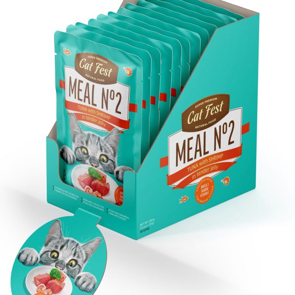 CatFest Тунец с креветкой в нежном желе Meal Nr2, 12×50г