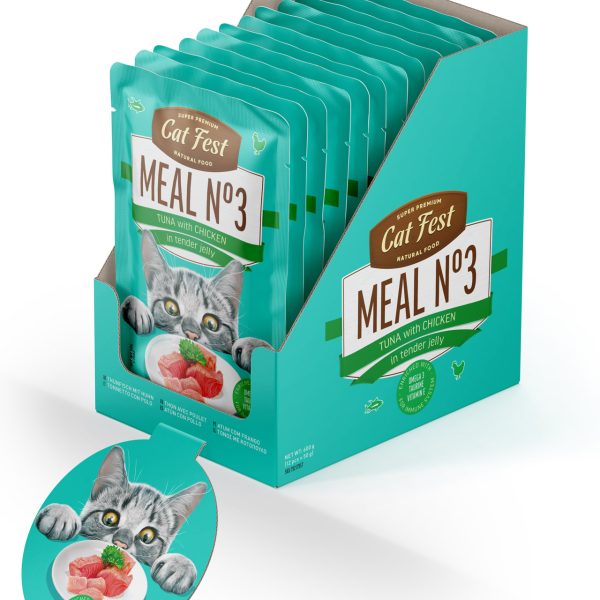 CatFest Tunas su vištiena švelnioje želėje Meal Nr3, 12 x 50 g