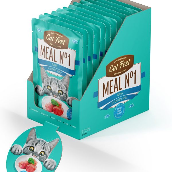 CatFest Tuna in tender jelly Meal Nr1, 12 x 50g