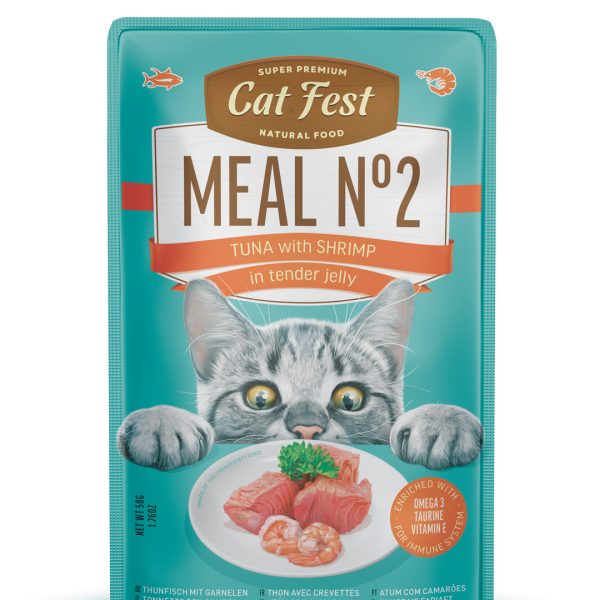 CatFest Тунец с креветкой в нежном желе Meal Nr2, 12×50г