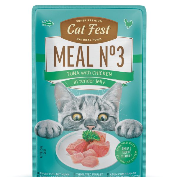 CatFest Tunas su vištiena švelnioje želėje Meal Nr3, 12 x 50 g