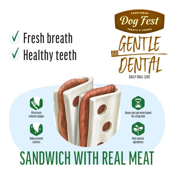DogFest Dental sandwich kalkunilihaga koertele kaaluga 10–20 kg, 90g