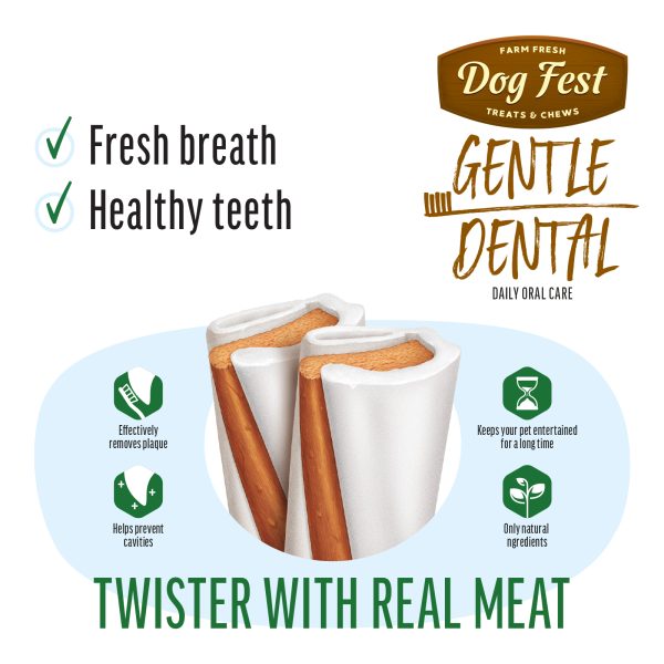 DogFest Dental twister pardilihaga koertele kaaluga 10 kuni 20 kg, 90g