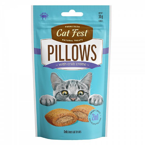 Pillows with crab creme for cats, 30g.