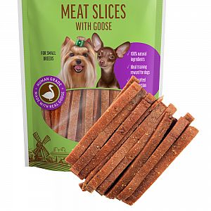 Slices with goose, for small breeds, 55g.