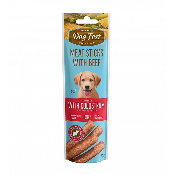 Beef stick with colostrum, for  puppies, 45g.
