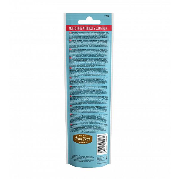 Beef stick with colostrum, for  puppies, 45g.