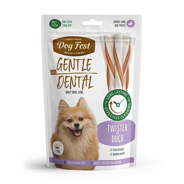 DogFest Dental twister pardilihaga koertele kaaluga kuni 10 kg, 80g