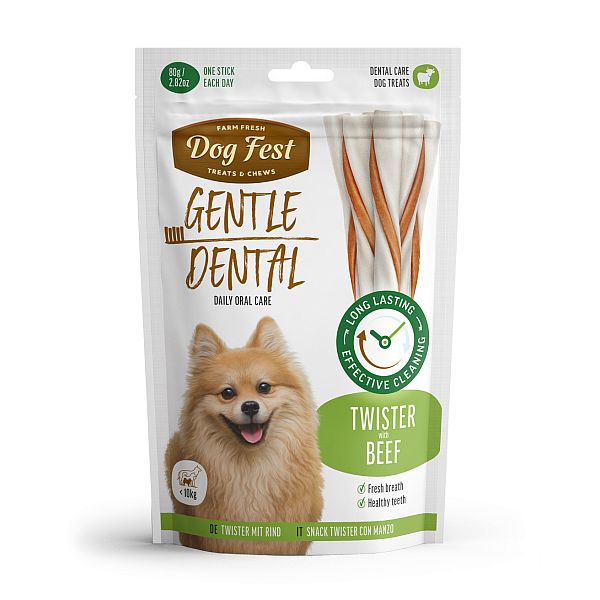DogFest Dental twister veiselihaga koertele kaaluga kuni 10 kg, 80g