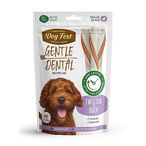 DogFest Dental твистер с уткой для собак весом  от 10–20 кг, 90г