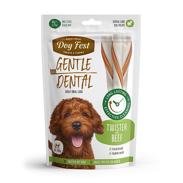 DogFest Dental twister veiselihaga koertele kaaluga 10 kuni 20 kg, 90g