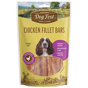 Chicken fillet bars, for medium and large breed dogs, 90g.