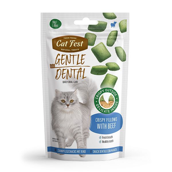 Dental Crispy Pillows with beef, 30g.