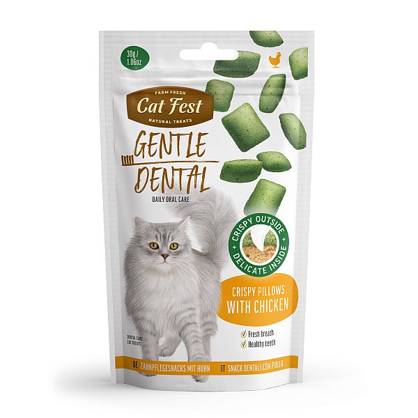 Dental Crispy Pillows with chicken, 30g.