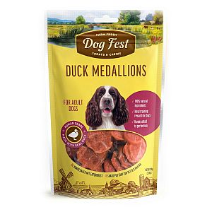 DogFest  Duck  medallions, for adult dogs, 90g