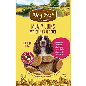 DogFest Медальоны мясные из курицы и утки для всех пород собак, 90г