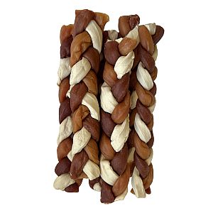 DogFest Flavor braids with chicken,duck and cot for adults dog,90 gr