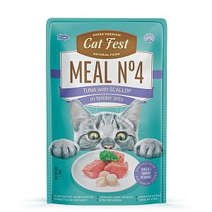 CatFest Tunas su šukutėmis švelnioje želėje Meal Nr4, 12 x 50 g