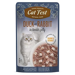 CatFest Duck with rabbit in tender jelly, 70g