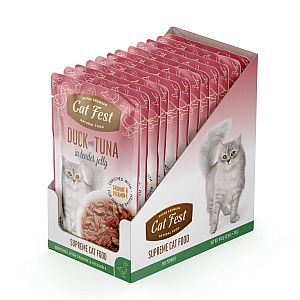 CatFest Филе утки с тунцом в желе, влажный корм для кошек, 12 x 70 g