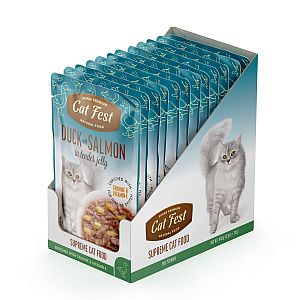 CatFest Antienos filė su lašiša želė, šlapias kačių maistas, 12 x 70 g