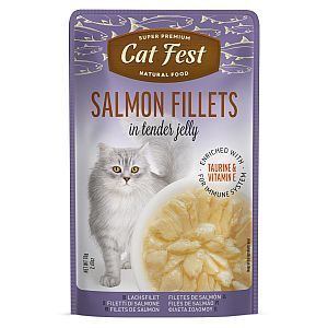 CatFest Laša fileja želejā, mitrā barība kaķiem, 12 x 70 g