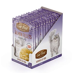 CatFest Laša fileja želejā, mitrā barība kaķiem, 12 x 70 g