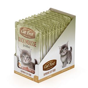 CatFest Duck pastēte kaķēniem, mitrā kaķu barība, 12 x 70 g