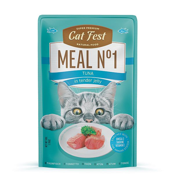 CatFest Tuna in tender jelly Meal Nr1, 12 x 50g