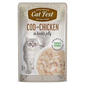 „CatFest“ menkės filė su vištiena želė, drėgnas kačių maistas, 12 x 70 g