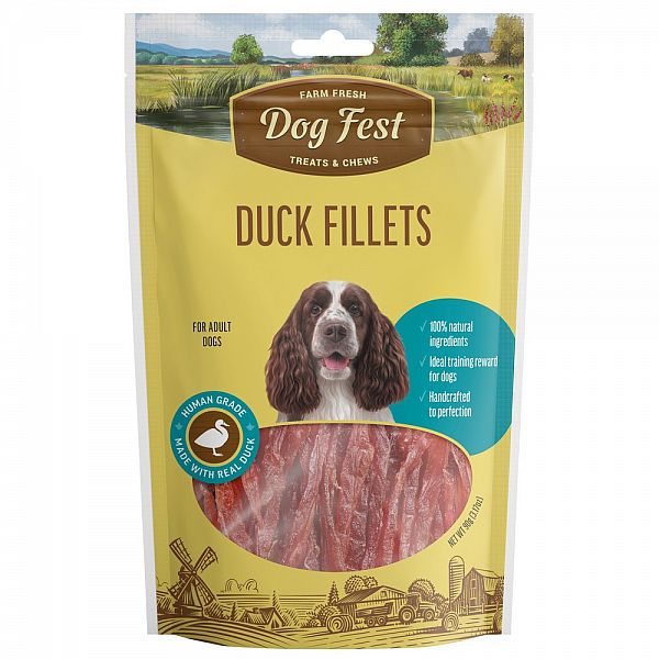 Duck fillets, for all dogs, 90g.