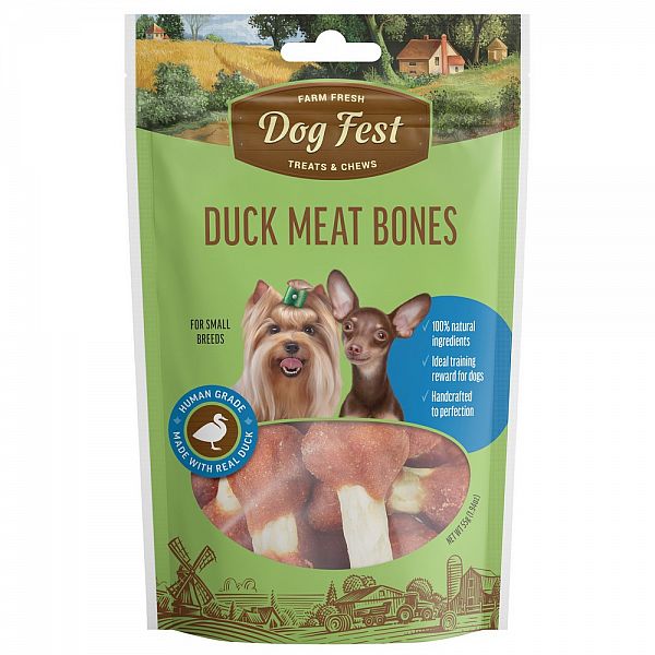 Duck meat bones, for small breeds, 55g.