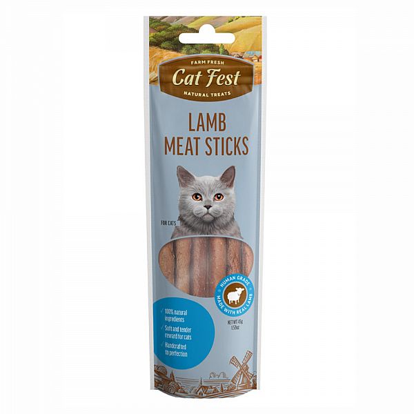 CatFest Мясные колбаски из мяса ягнёнка для кошек, 45g.
