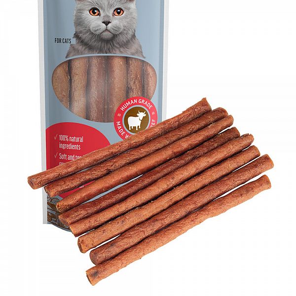 Beef meat sticks for cats, 45g.