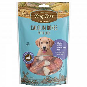 Calcium bones with duck, for  puppies, 90g.