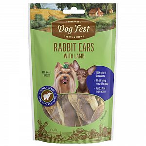 Rabbit ears with lamb, for small breeds, 55g.