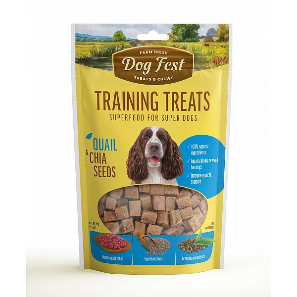Training treats Quail & Chia seeds, for all dogs, 90g.